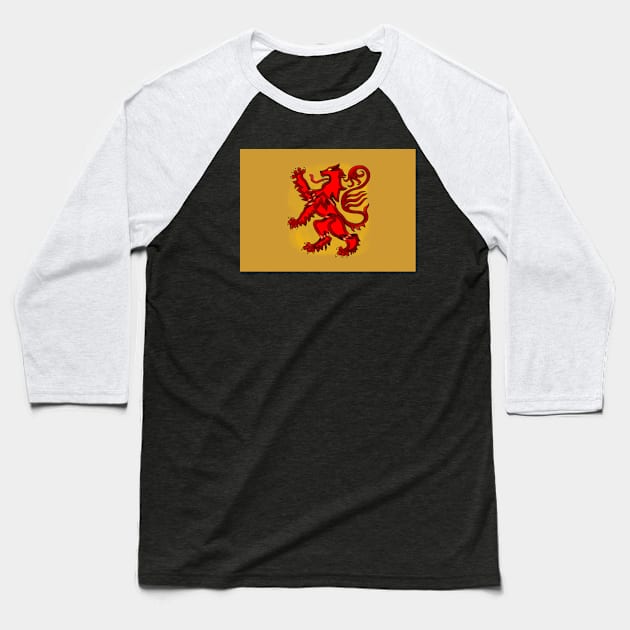 Scots Lion Baseball T-Shirt by KnotYourWorld4